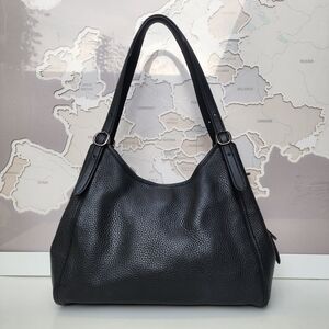 Coach Lori Black Leather Shoulder Bag Medium C4824